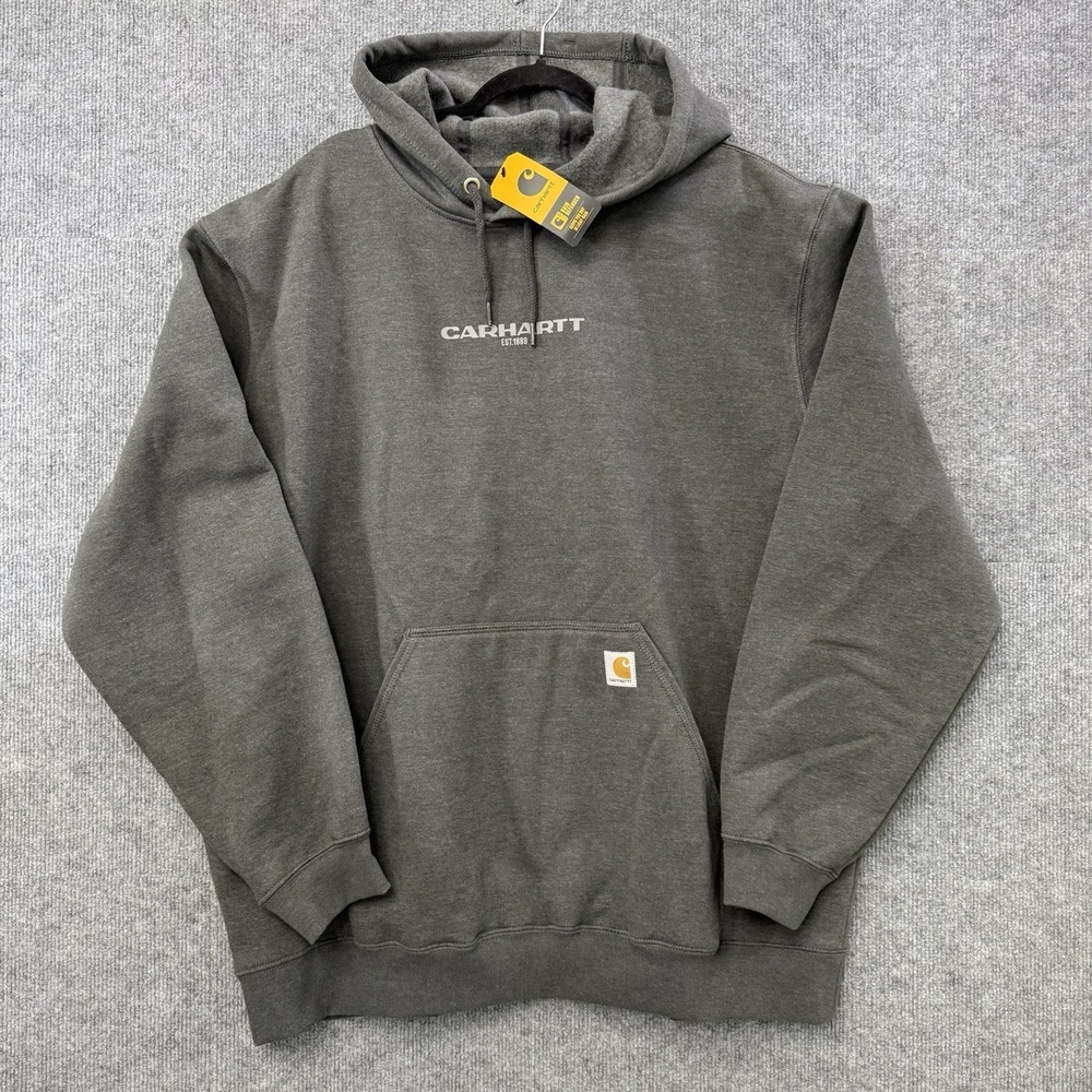 NWT Carhartt Rain Defender Hoodie Mens 2XL Loose Fit Midweight Gray
